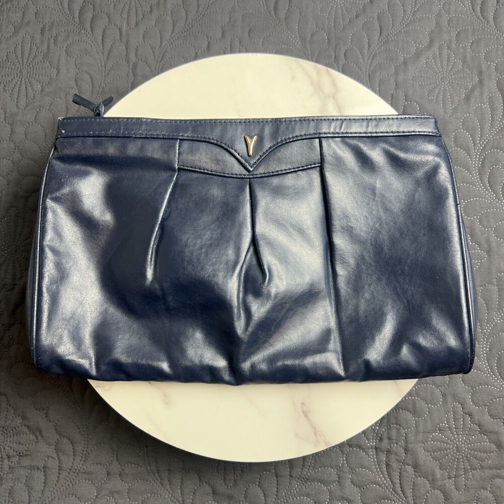 Vintage MCI 1980s Clutch Hand Bag Purse Zipper Closure Taiwan ROC Pre-Owned Chic